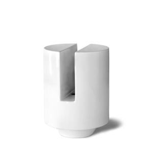 Vase Interstice Colonne Blanc